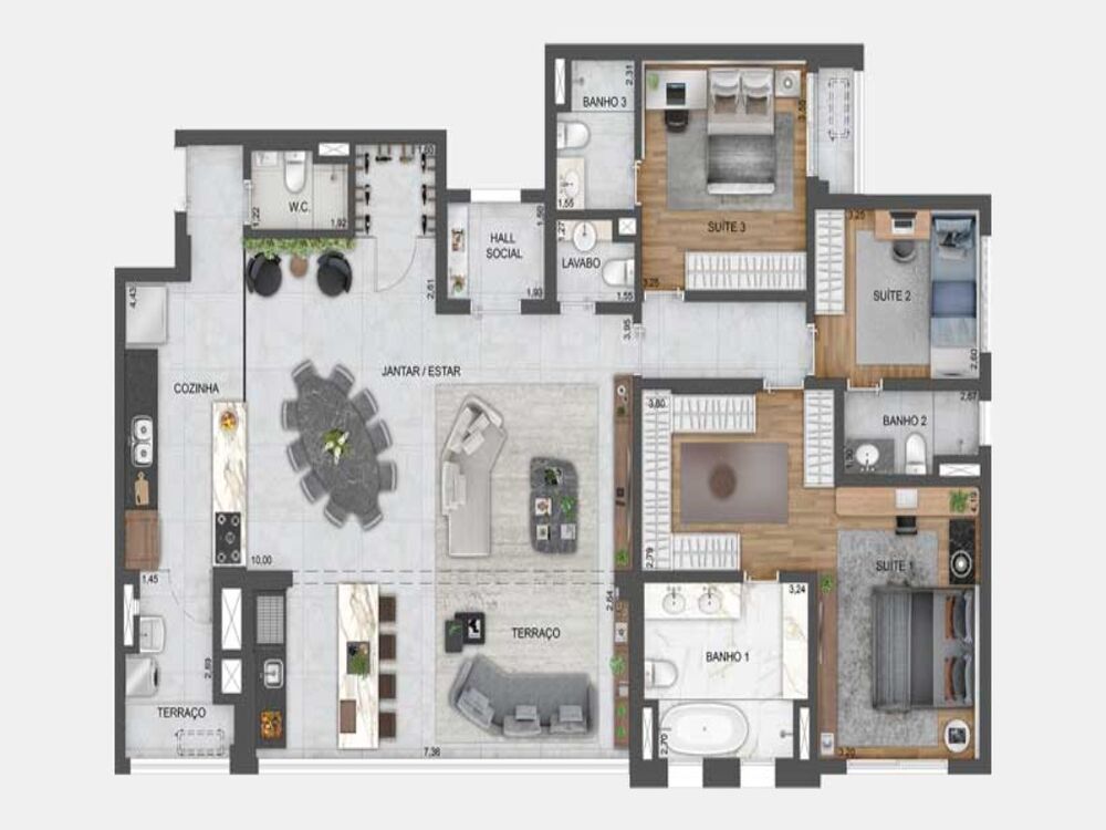 Apartamento, 3 quartos, 122 m² - Foto 4