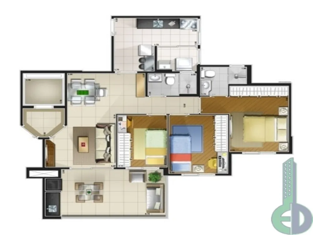 Apartamento, 3 quartos, 82 m² - Foto 5