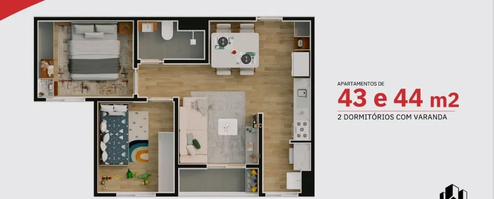 Apartamento, 2 quartos, 43 m² - Foto 7