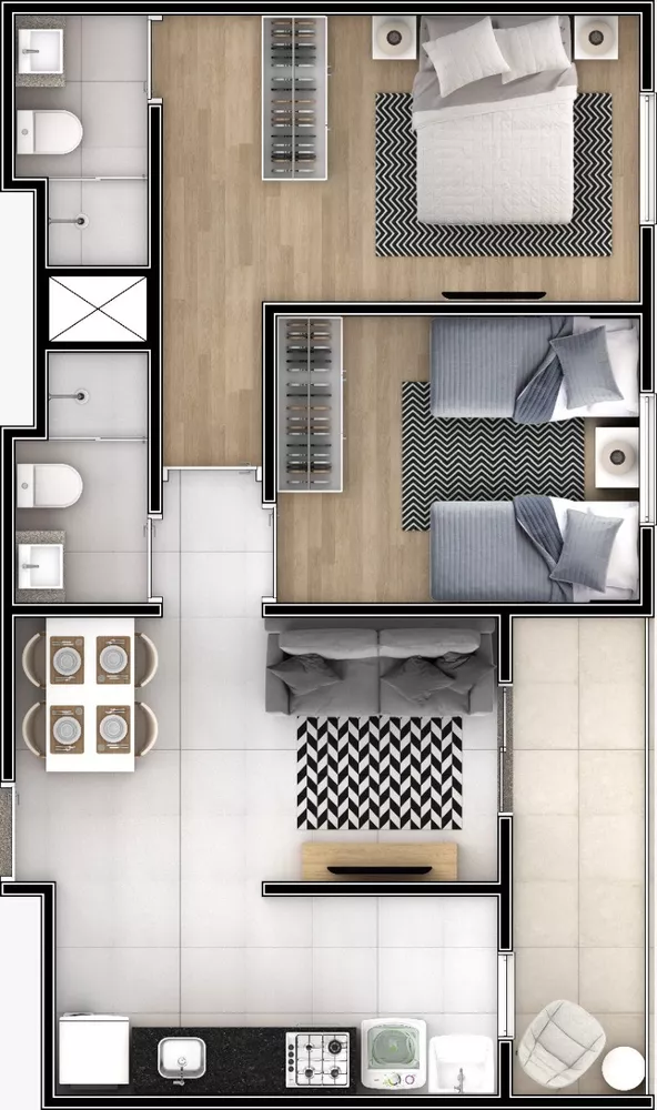 Apartamento, 2 quartos, 58 m² - Foto 7