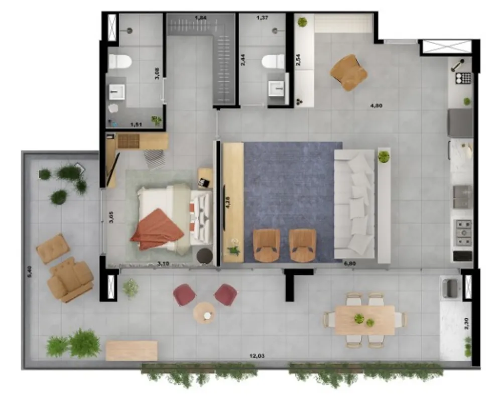 Apartamento, 1 quarto, 99 m² - Foto 4