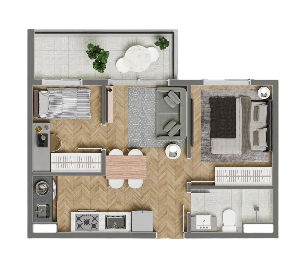 Apartamento, 2 quartos, 44 m² - Foto 16