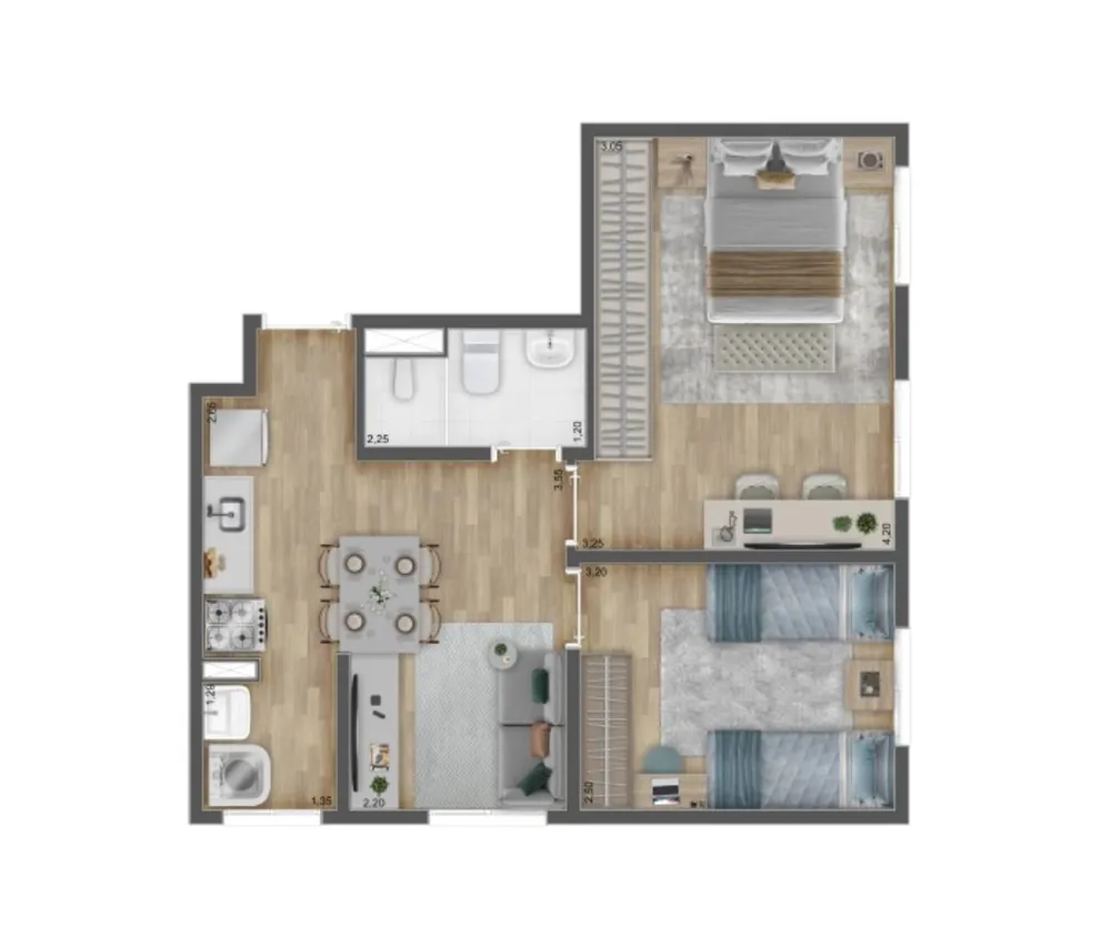 Apartamento, 2 quartos, 34 m² - Foto 6