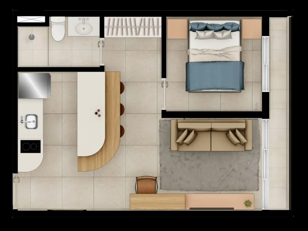 Apartamento, 1 quarto, 24 m² - Foto 7
