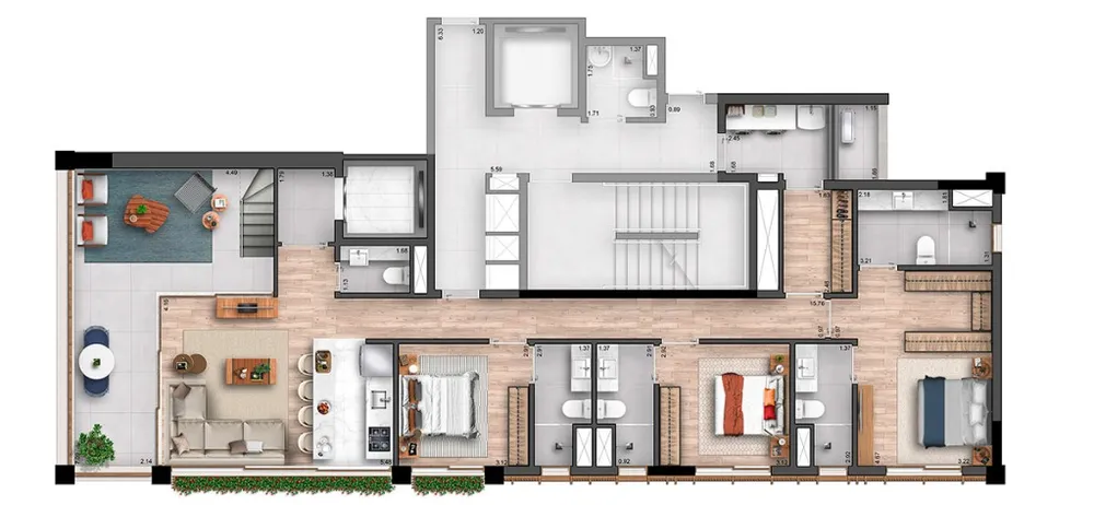 Cobertura, 3 quartos, 188 m² - Foto 6