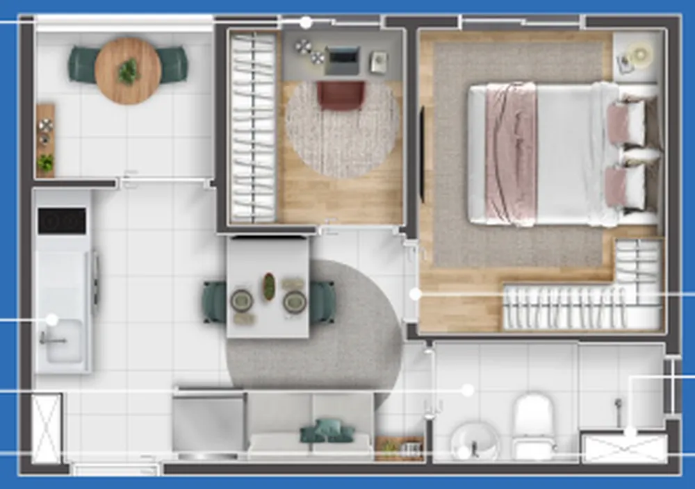 Apartamento, 1 quarto, 27 m² - Foto 2
