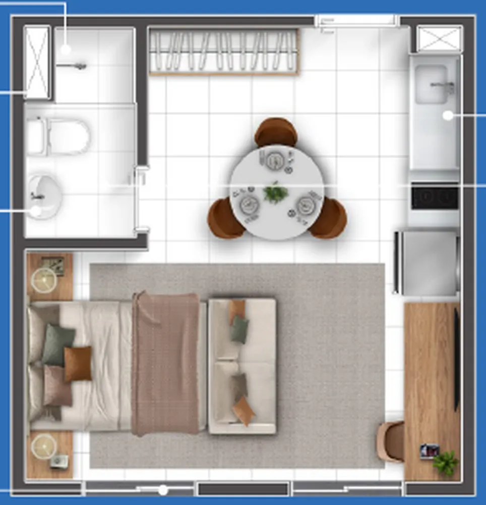 Apartamento, 1 quarto, 27 m² - Foto 4