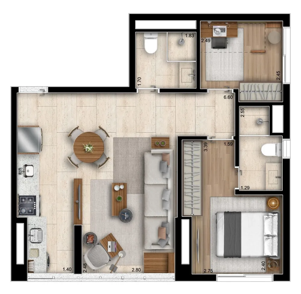 Apartamento, 2 quartos, 78 m² - Foto 3