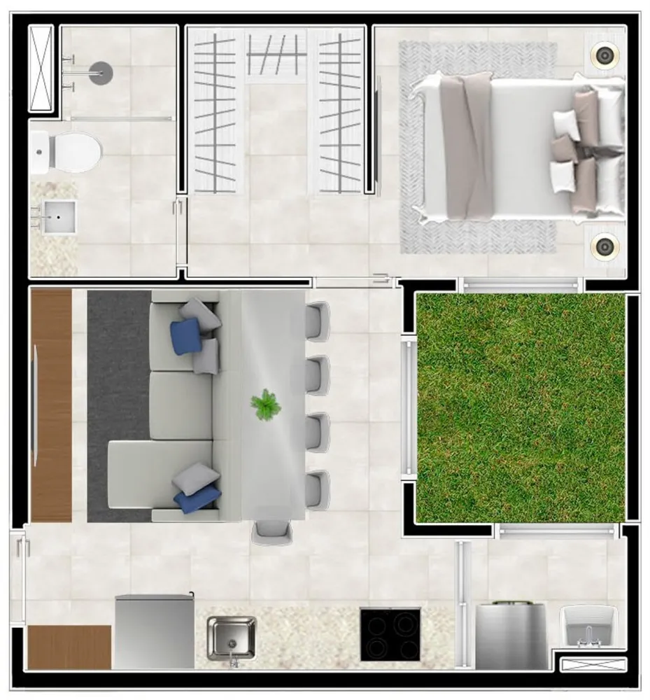 Apartamento, 1 quarto, 28 m² - Foto 10