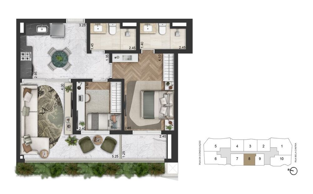 Apartamento, 2 quartos, 71 m² - Foto 3