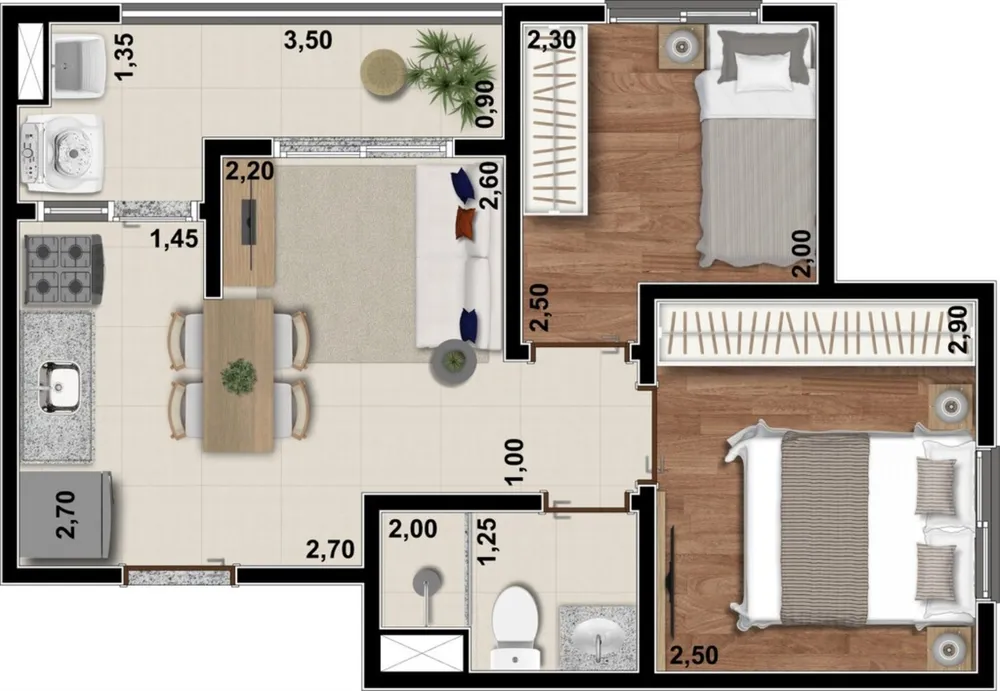 Apartamento, 2 quartos, 48 m² - Foto 16