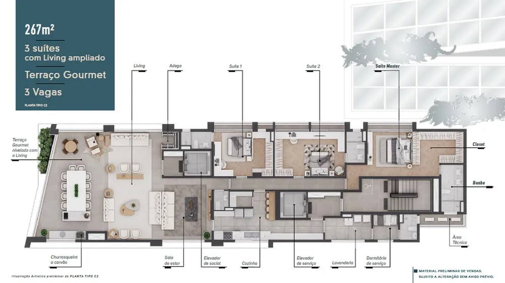 Cobertura, 4 quartos, 530 m² - Foto 8