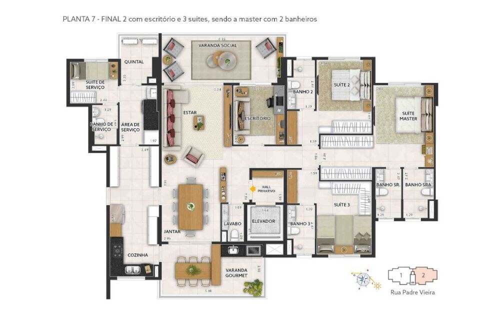 Apartamento, 4 quartos, 185 m² - Foto 3