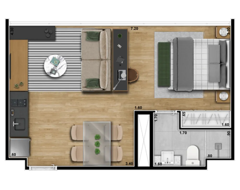 Apartamento, 1 quarto, 101 m² - Foto 2