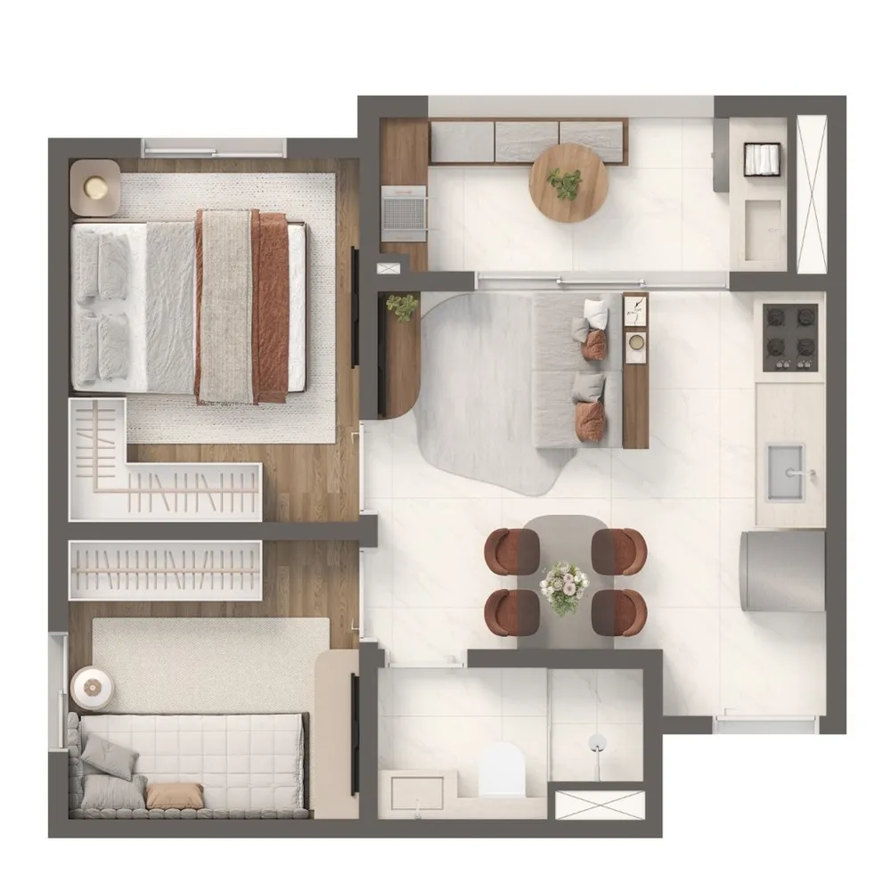 Apartamento, 2 quartos, 34 m² - Foto 8