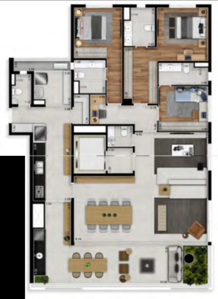 Apartamento, 3 quartos, 184 m² - Foto 3