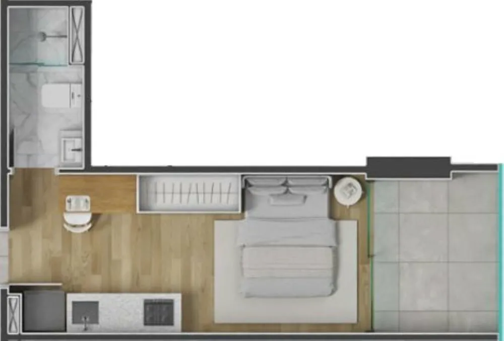 Apartamento, 1 quarto, 32 m² - Foto 6