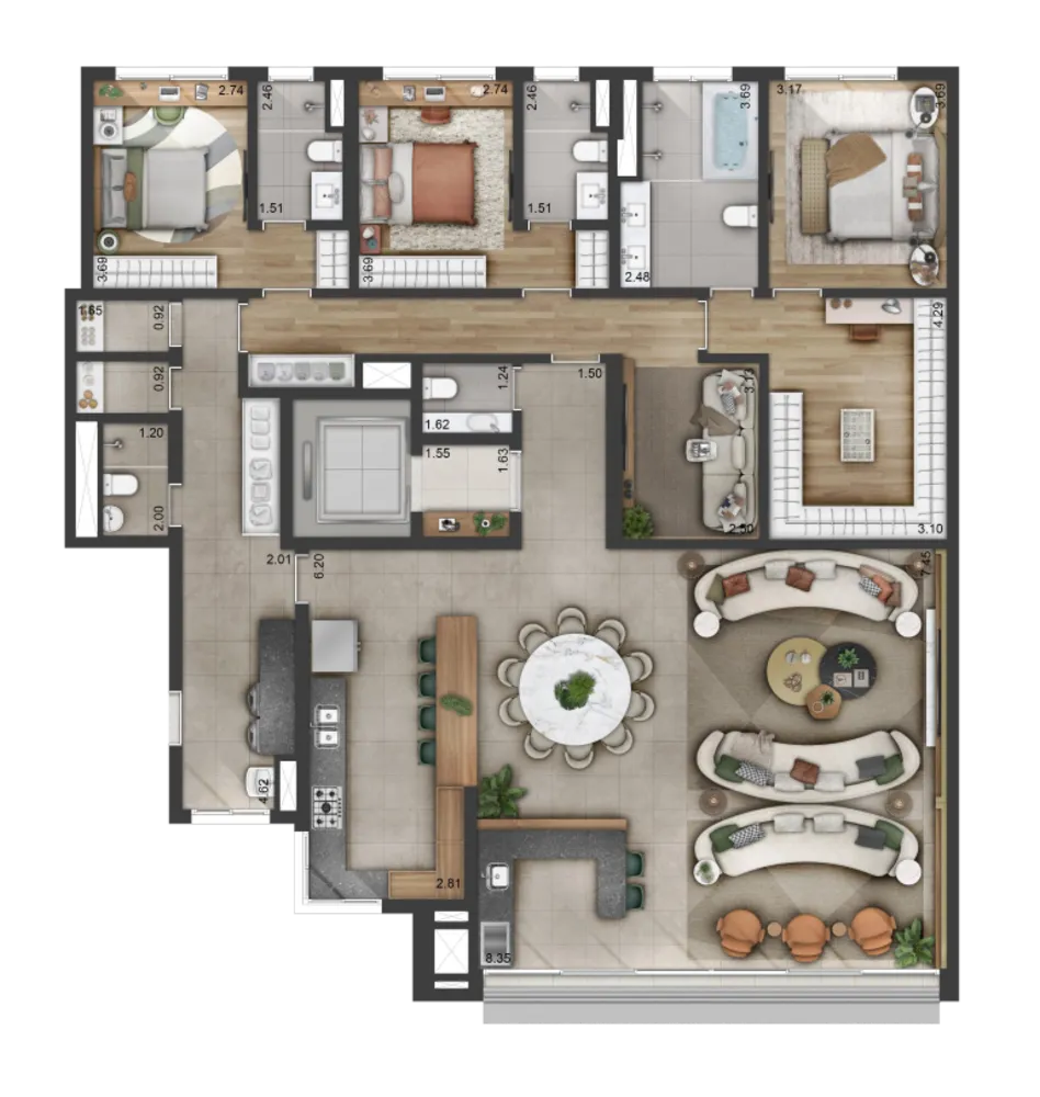 Apartamento, 4 quartos, 330 m² - Foto 7