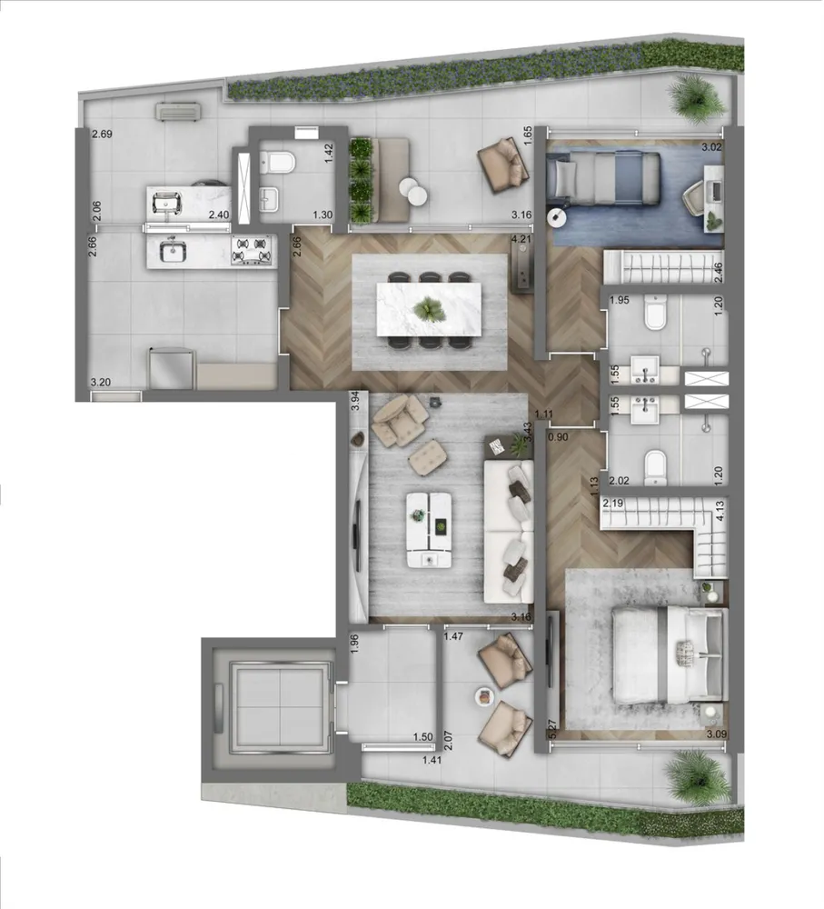 Apartamento, 2 quartos, 114 m² - Foto 1