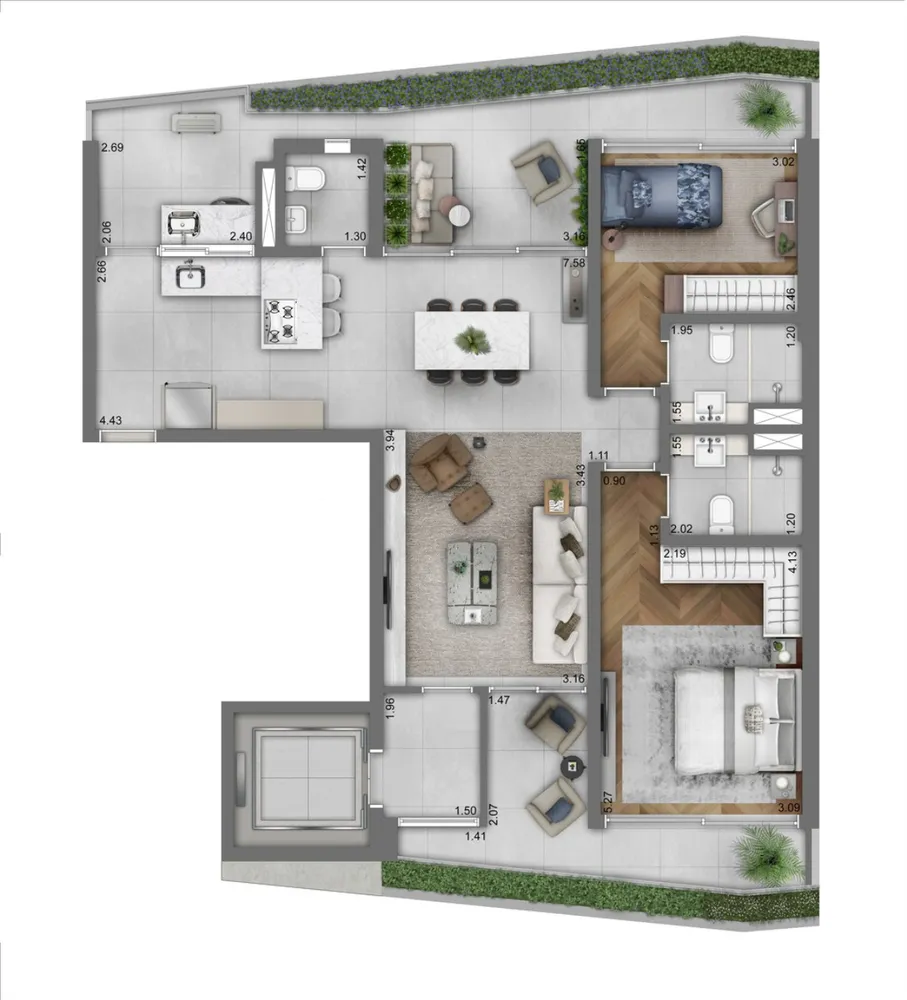 Apartamento, 2 quartos, 114 m² - Foto 3