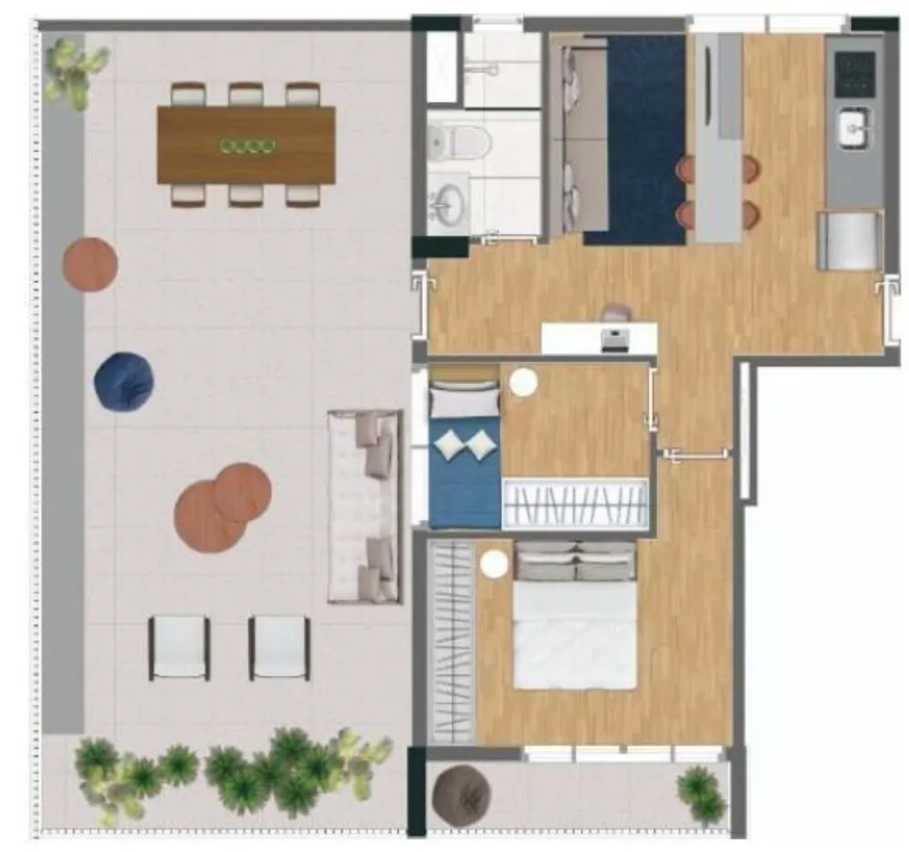 Apartamento, 1 quarto, 46 m² - Foto 3