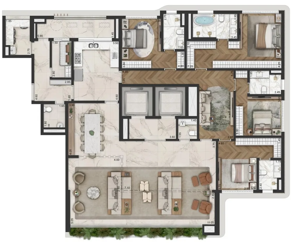 Cobertura, 4 quartos, 770 m² - Foto 7