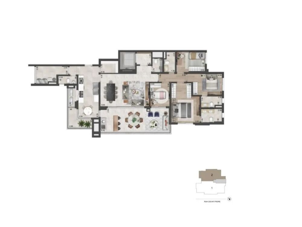 Apartamento à venda com 3 quartos, 174m² - Foto 10