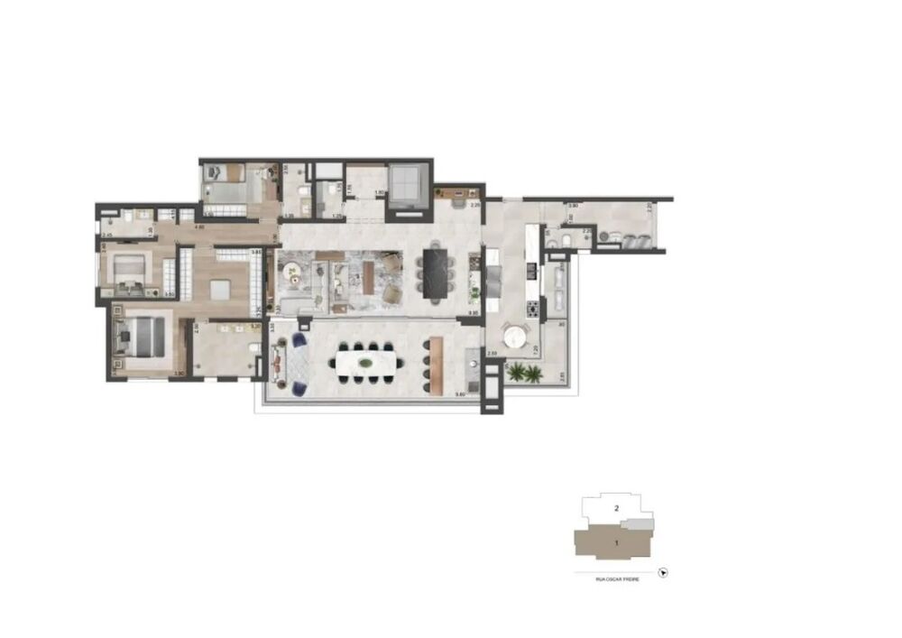 Apartamento à venda com 3 quartos, 174m² - Foto 7