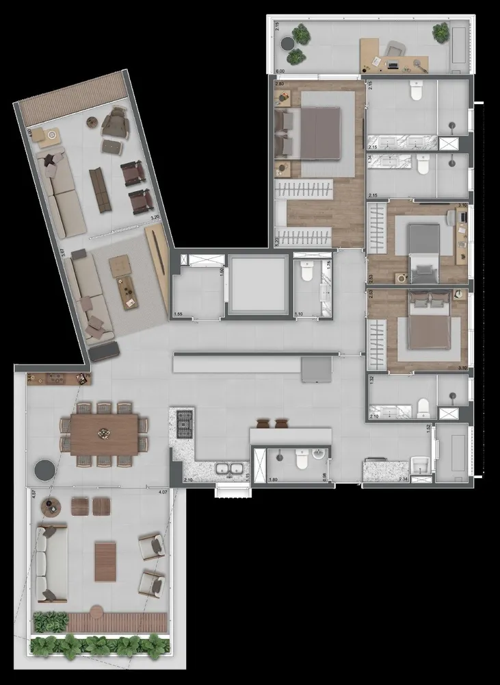 Apartamento, 3 quartos, 185 m² - Foto 4