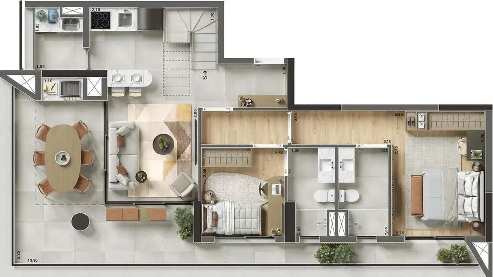 Apartamento, 3 quartos, 114 m² - Foto 3