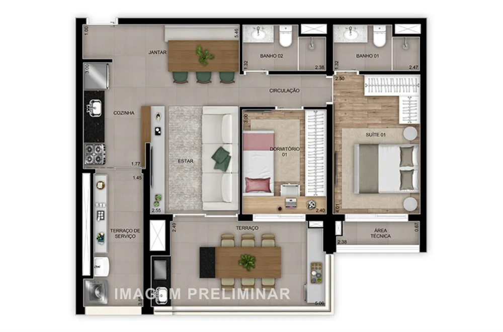 Apartamento, 2 quartos, 79 m² - Foto 8