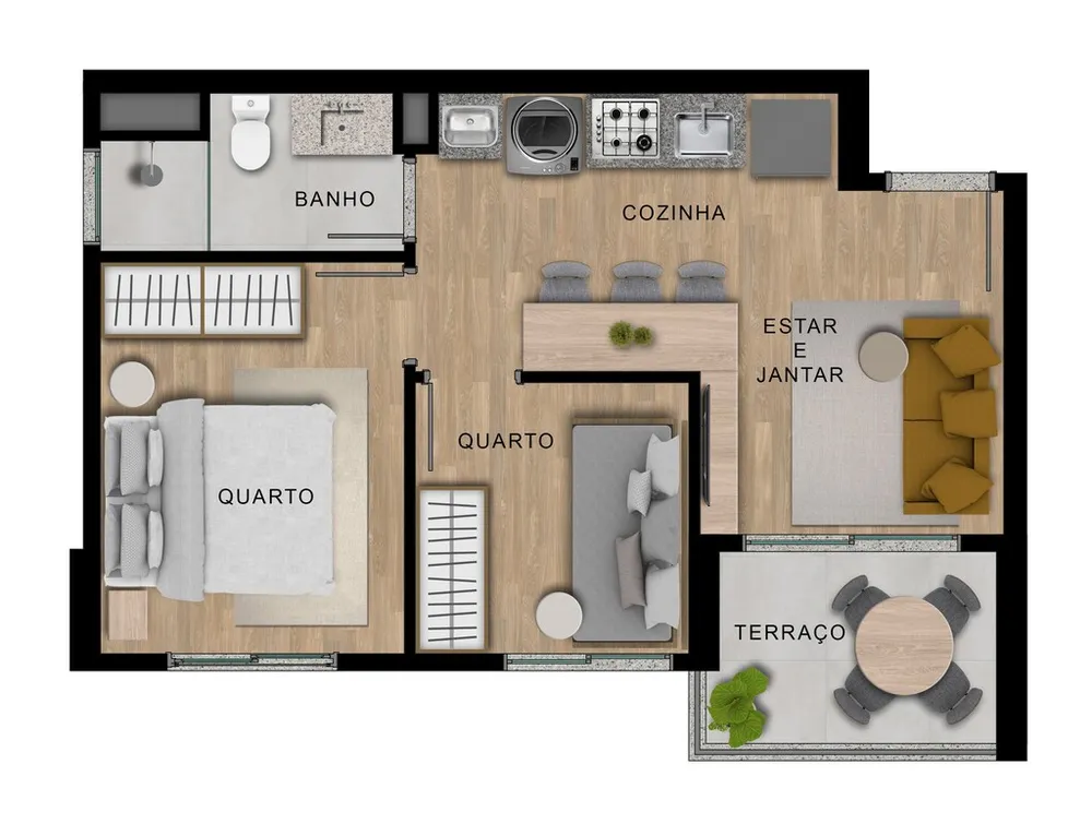 Apartamento, 2 quartos, 37 m² - Foto 7