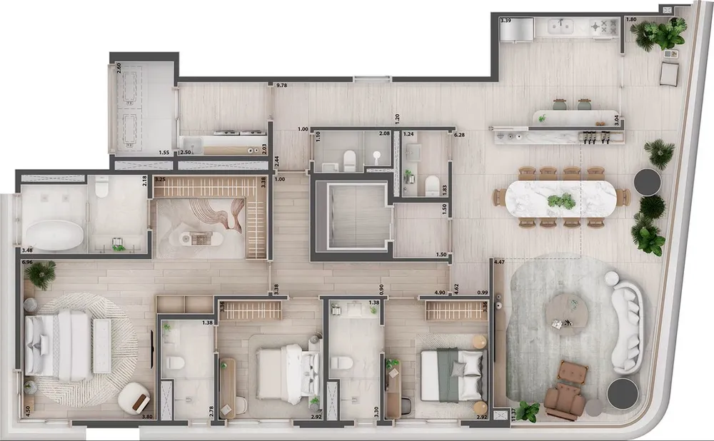 Apartamento, 4 quartos, 277 m² - Foto 2