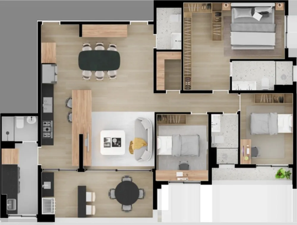 Apartamento, 3 quartos, 150 m² - Foto 1