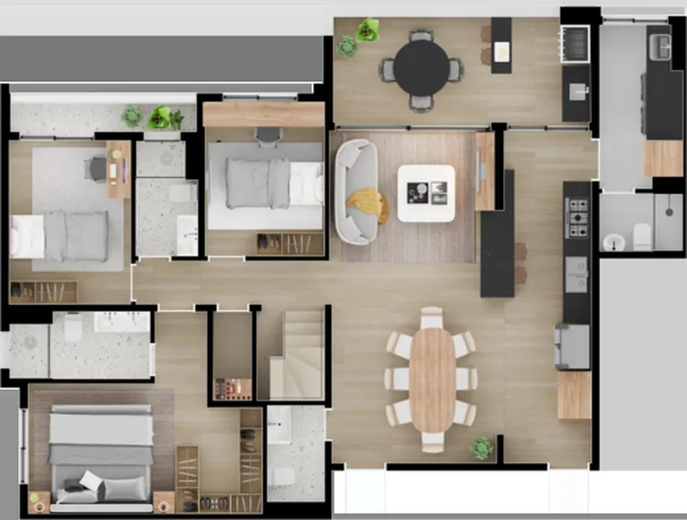 Apartamento, 3 quartos, 150 m² - Foto 3