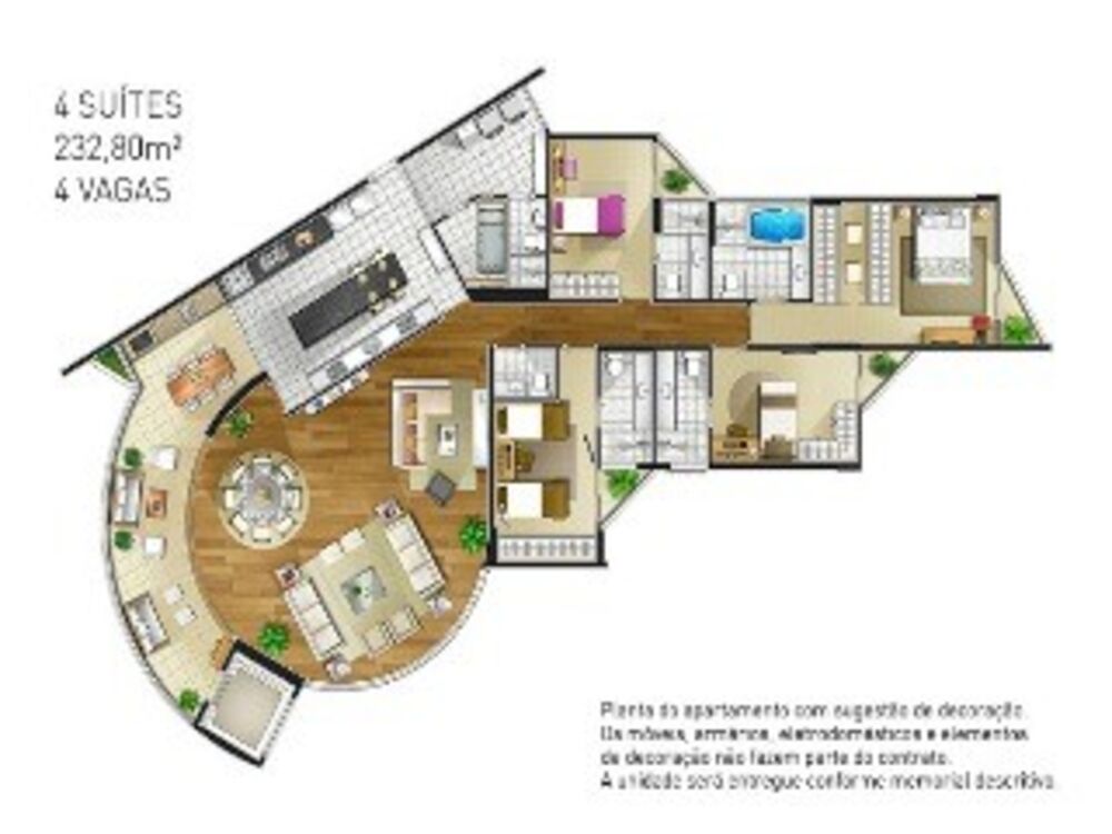 Apartamento, 4 quartos, 232 m² - Foto 3