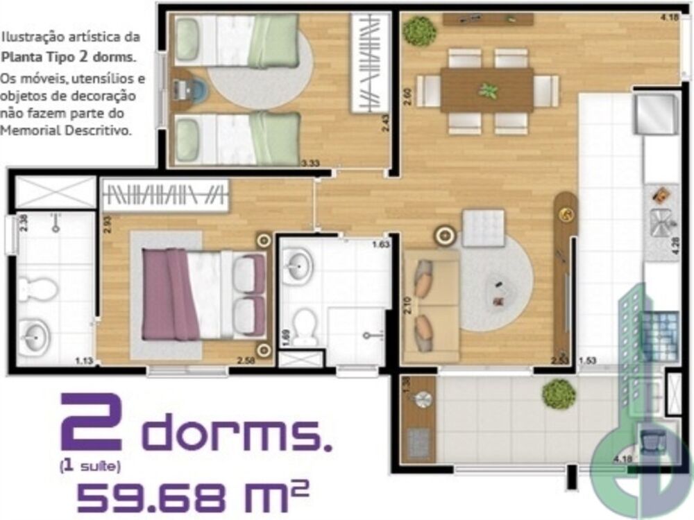 Apartamento, 2 quartos, 60 m² - Foto 7