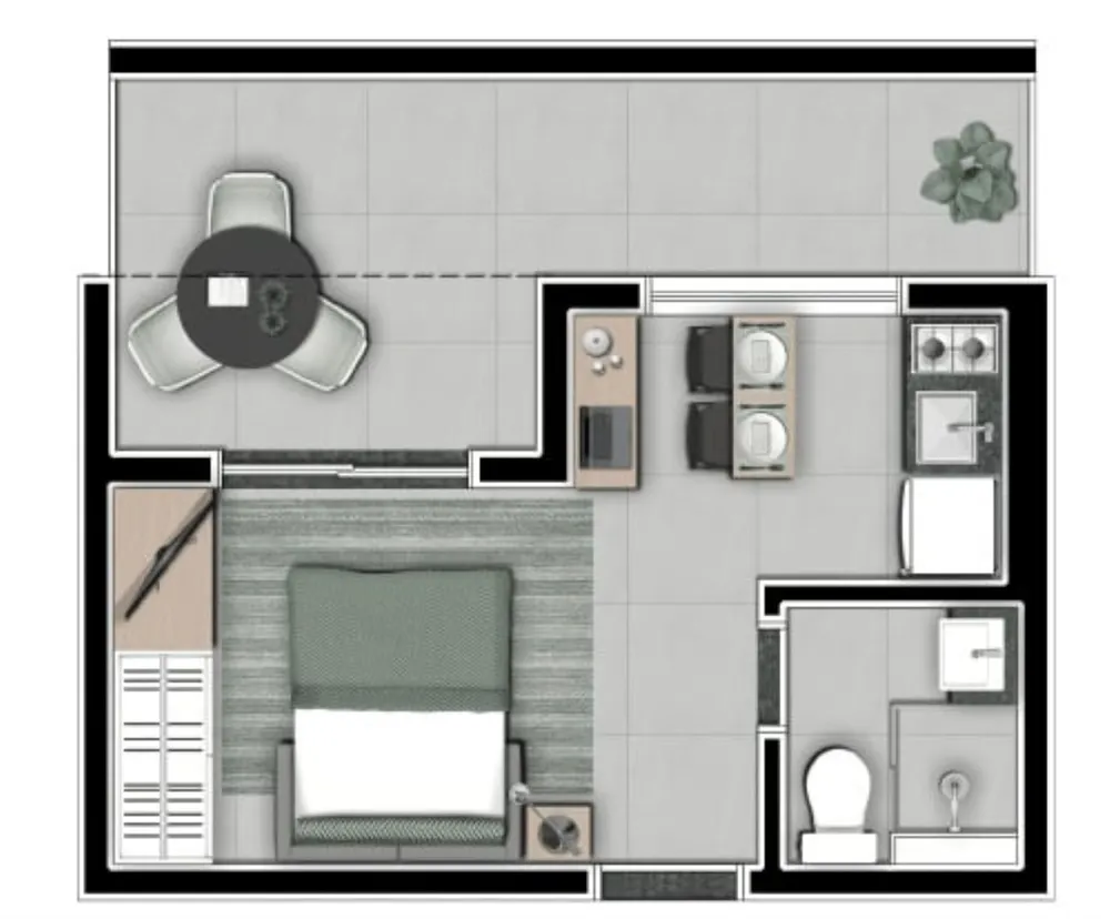Apartamento, 1 quarto, 54 m² - Foto 7