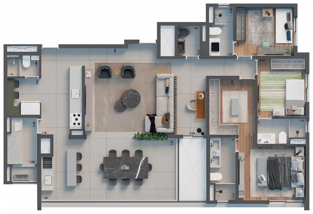 Apartamento, 4 quartos, 147 m² - Foto 2