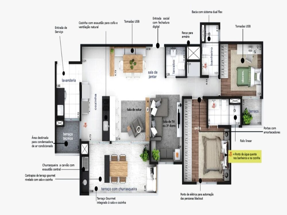 Apartamento, 3 quartos, 105 m² - Foto 8