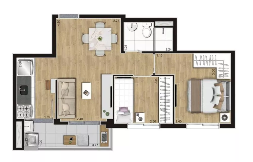 Apartamento, 2 quartos, 39 m² - Foto 23
