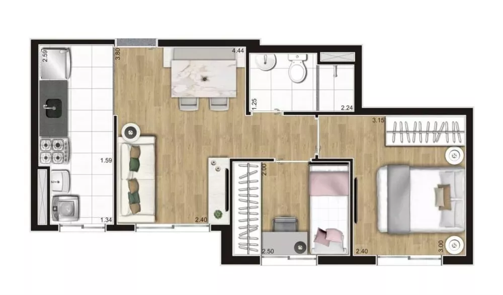 Apartamento, 2 quartos, 39 m² - Foto 20