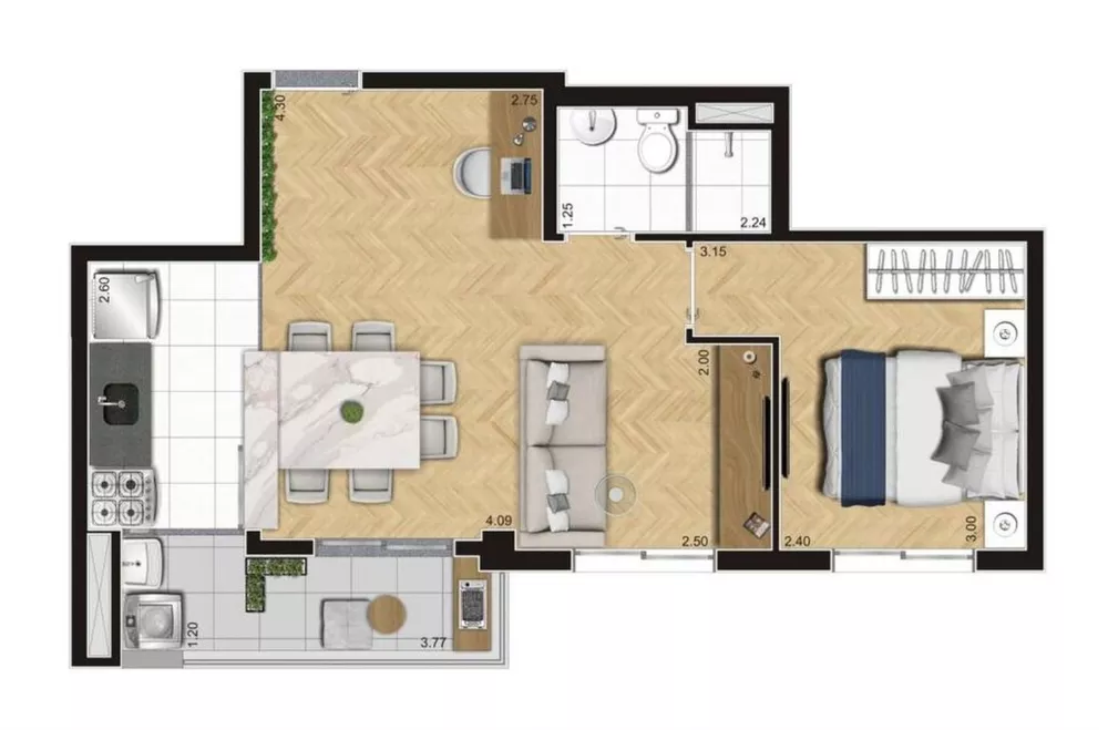 Apartamento, 2 quartos, 39 m² - Foto 24