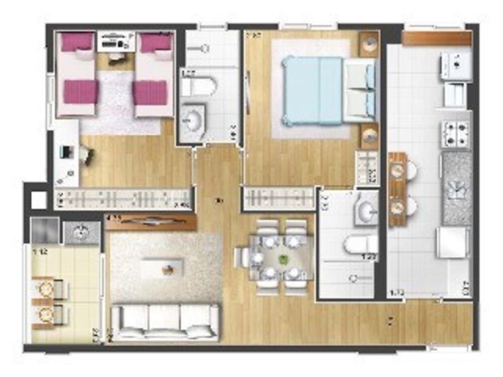 Apartamento, 2 quartos, 82 m² - Foto 1
