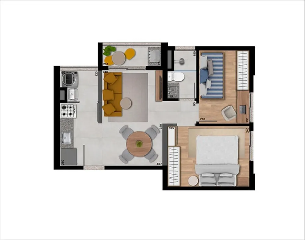 Apartamento, 2 quartos, 40 m² - Foto 6