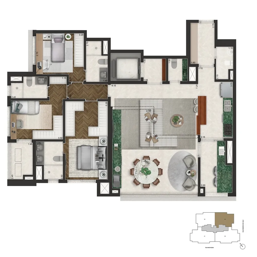 Apartamento, 3 quartos, 249 m² - Foto 8