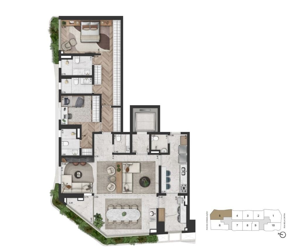 Apartamento, 3 quartos, 169 m² - Foto 1
