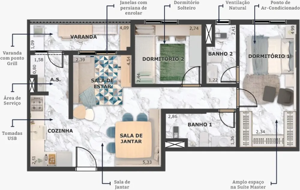 Apartamento, 2 quartos, 62 m² - Foto 12