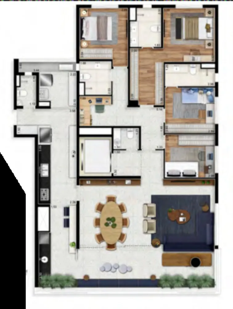 Apartamento, 3 quartos, 270 m² - Foto 1