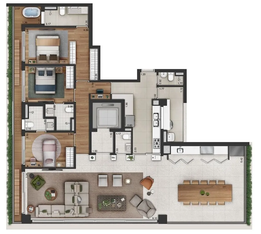 Apartamento, 3 quartos, 150 m² - Foto 2